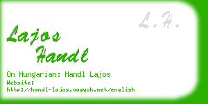 lajos handl business card